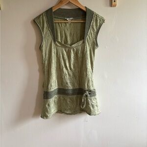 Y2K Kimchi Blue Textured Knit Trim Top – Size S